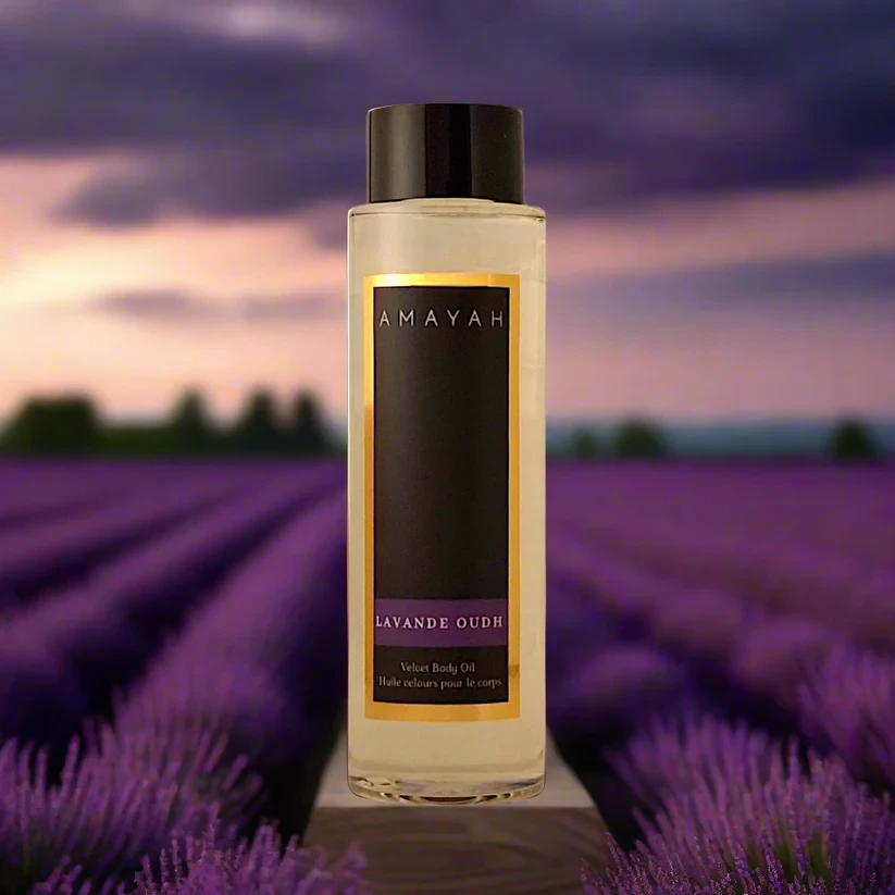 زيت الجسم المخملي لافندا عود