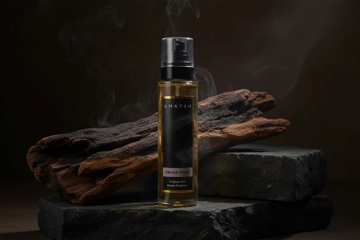 عطر الجسم "سموك عود" برائحة بخوروعمبر