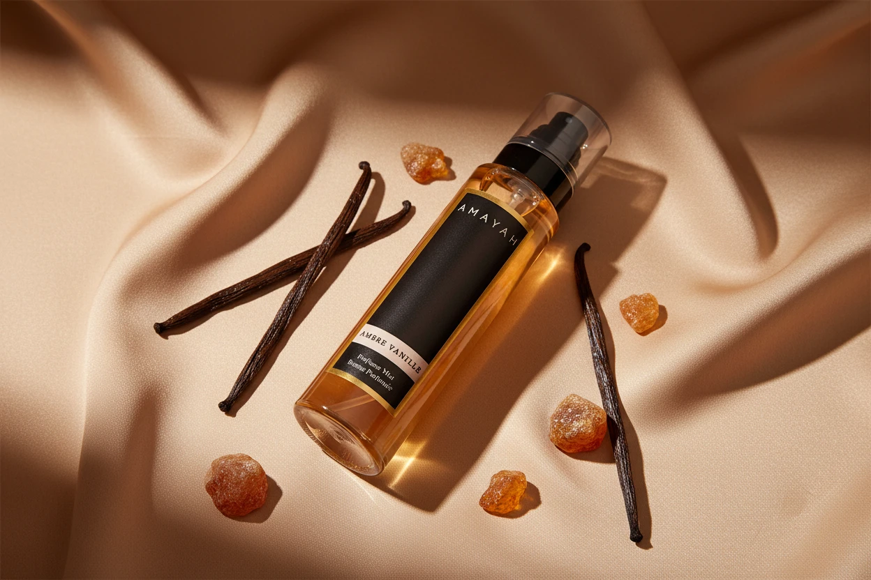 عطر الجسم  "امبري فانيل" برائحة عمبر، فنيلا و مسك