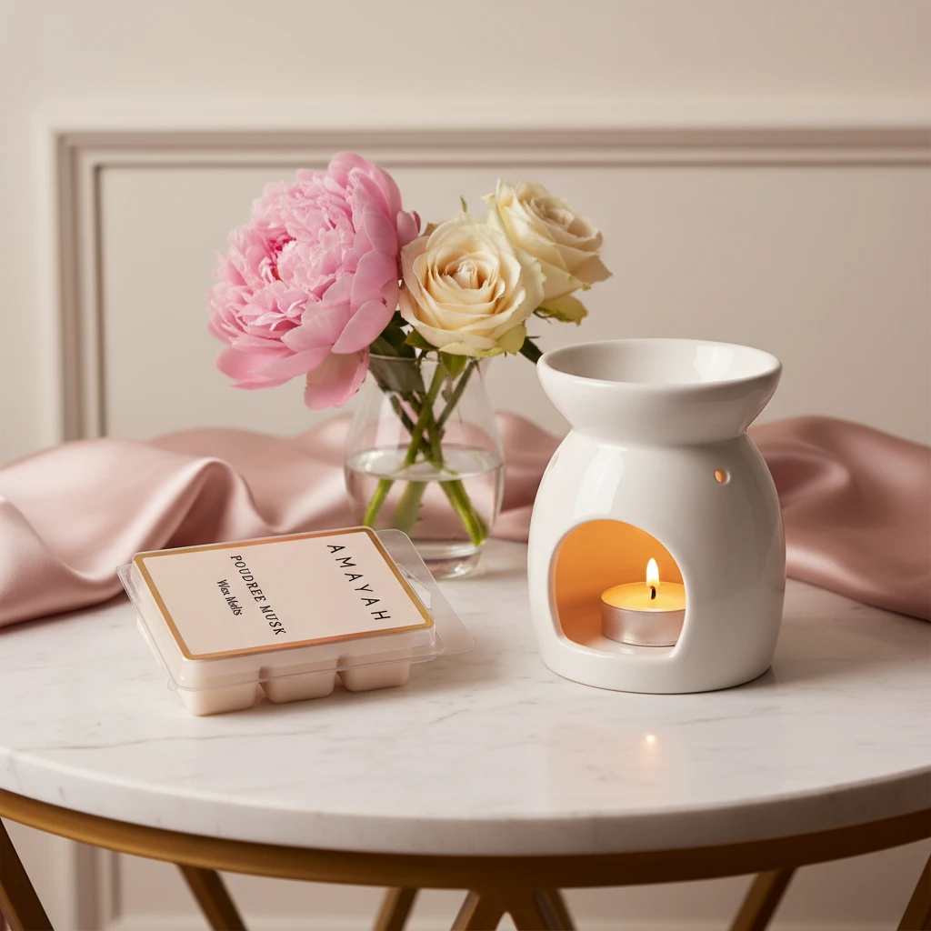 شمع للفواحة "بودريه مسك" برائحة المسك و البودرة