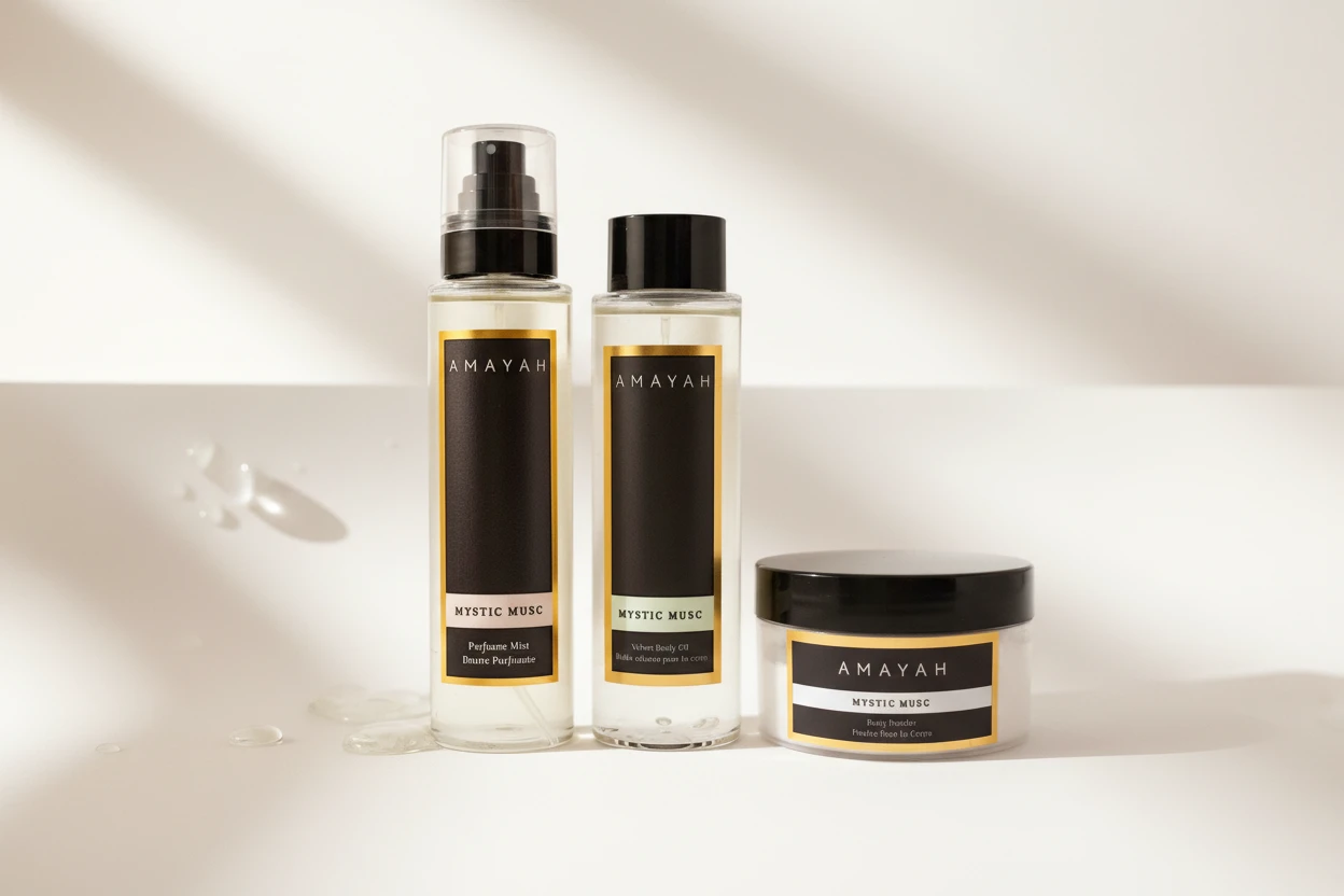 المجموعة الكاملة للعناية "مستك مسك" برائحة سلك مسك